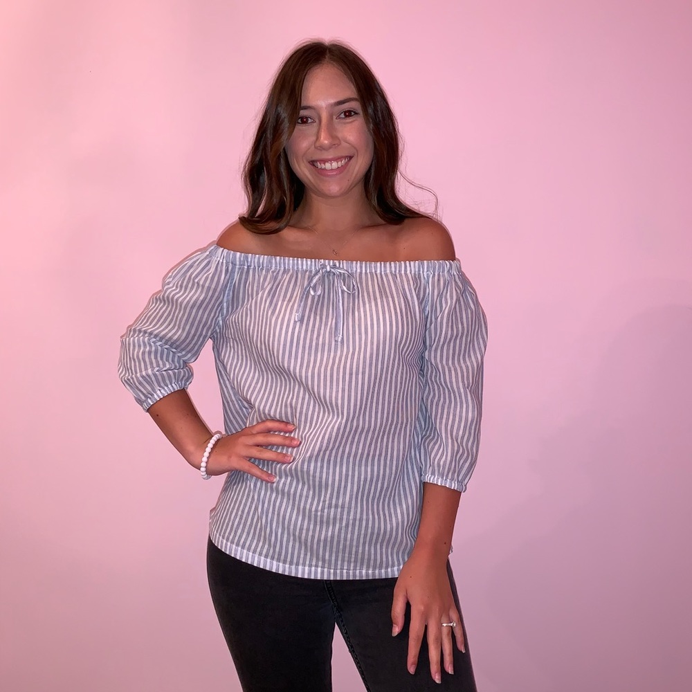 Striped Off-the-Shoulder Top